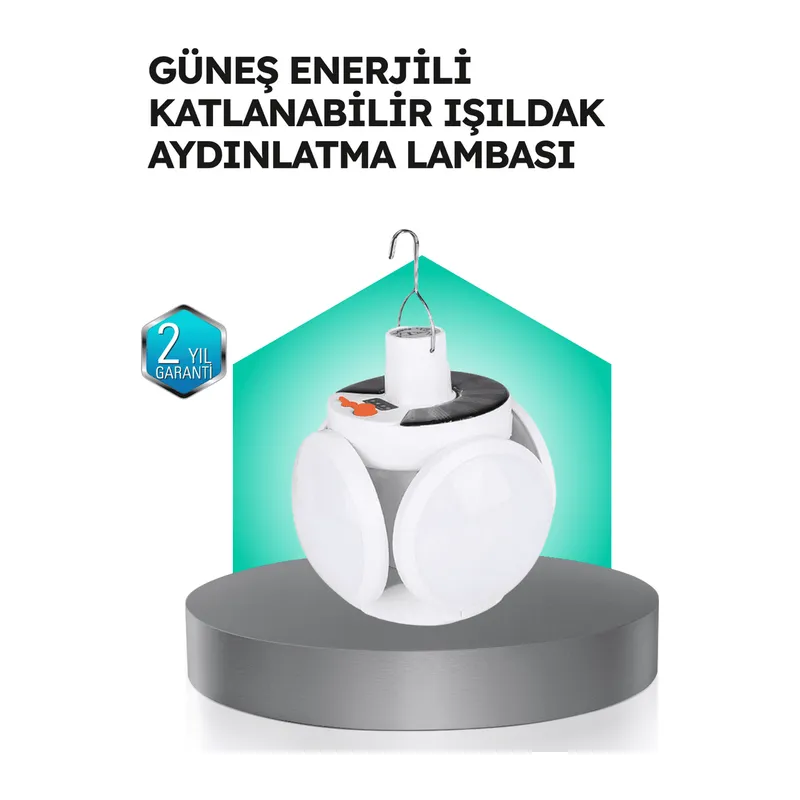 Pratik Katlanabilir Solar LED Aydınlatma Lambası