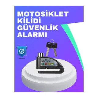 Su Geçirmez Alarm Disk Kilidi Motosiklet Scooter Bisiklet Güvenlik