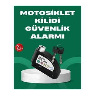 Motosiklet Scooter Bisiklet Tekerlek Disk Kilidi Alarmlı Güvenlik