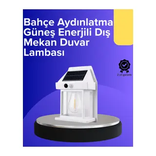 Güneş Enerjili Hareket Sensörlü Duvar Lambası