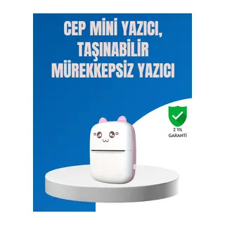Mini Bluetooth Termal Yazıcı 1200mAh Şarjlı Taşınabilir