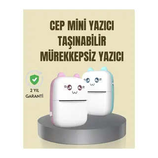 Taşınabilir Mini Termal Yazıcı 200 DPI Bluetooth Bağlantılı