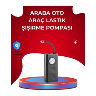 USB Şarjlı Kompakt Elektrikli Hava Kompresörü 3000 mAh