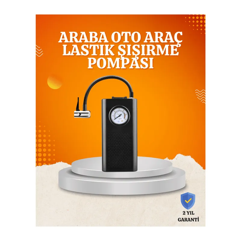 Taşınabilir Elektrikli Oto Motosiklet Bisiklet Lastik Şişirme Pompası
