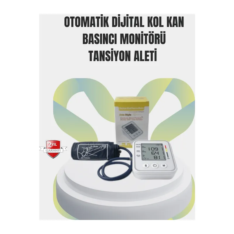 2 Kullanıcı Hafızalı USB Uyumlu Tansiyon Ölçer