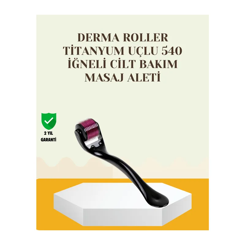 Titanyum Dermaroller 540 İğne Cilt Onarım ve Kolajen Üretim Desteği
