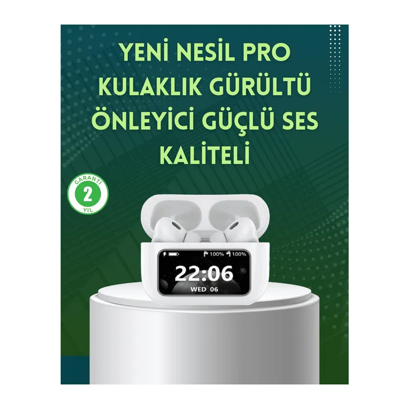 Yüksek Bass ve Güçlü Ses Özellikli Akıllı Bluetooth Kulaklık Dokunmatik Kontrol