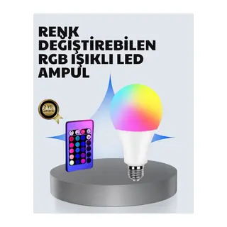 A Kalite 2025 RGB LED Ampul Uzaktan Kumandalı 16 Renkli Lamba
