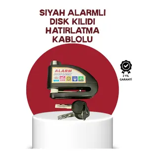 Güvenlik Sensörlü Alarmlı Disk Kilidi Motosiklet ve Bisiklet İçin