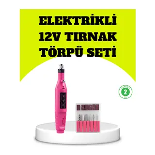 Elektrikli Manikür Pedikür Törpü Seti 6 Başlıklı