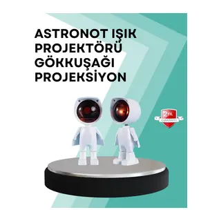 360° Ayarlanabilir Başlıklı Astronot Gece Lambası