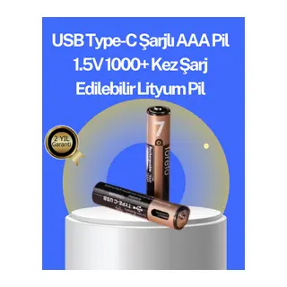Hızlı Şarj Teknolojili USB Şarjlı AAA Pil – 40 Dakikada Tam Şarj