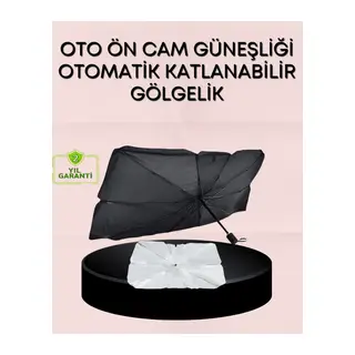 UV Korumalı Şemsiye Tipi Oto Güneşliği - Geniş Araç Uyumu