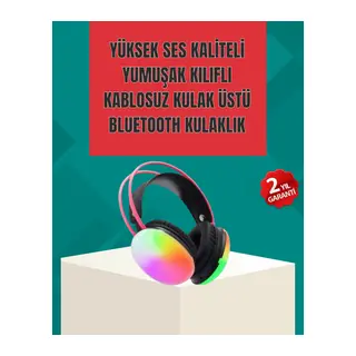 Type-C Şarjlı RGB Işıklı Bluetooth Oyuncu Kulaklığı