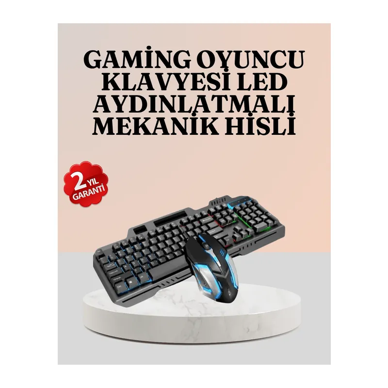 RGB Aydınlatmalı Oyuncu Klavye Mouse – Mekanik Hissiyat, Maksimum Kontrol