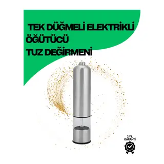 Şeffaf Hazneli Elektrikli Tuz Karabiber Öğütücü Pilli Taşınabilir Mutfak Aleti