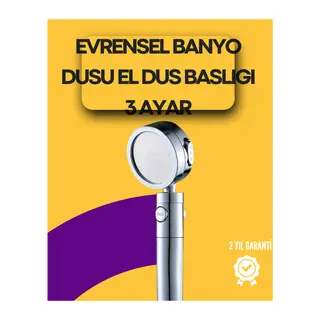 Sağlam Metal Hortum Bağlantılı, 360° Hareketli Duş Başlığı