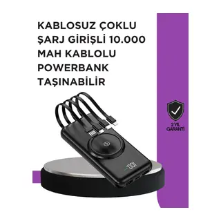 Çoklu Cihaz Uyumu ile Kablolu ve Kablosuz Şarj – Pratik Powerbank