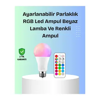 RGBW Teknolojili Akıllı LED Ampul, Zamanlayıcılı