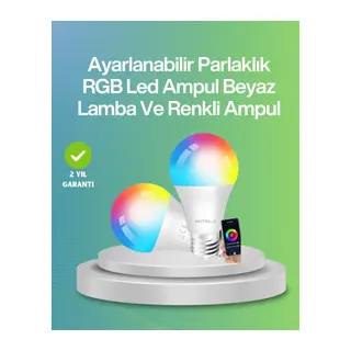 9 Watt Beyaz Işık ve Renk Ayarlı Akıllı LED Ampul