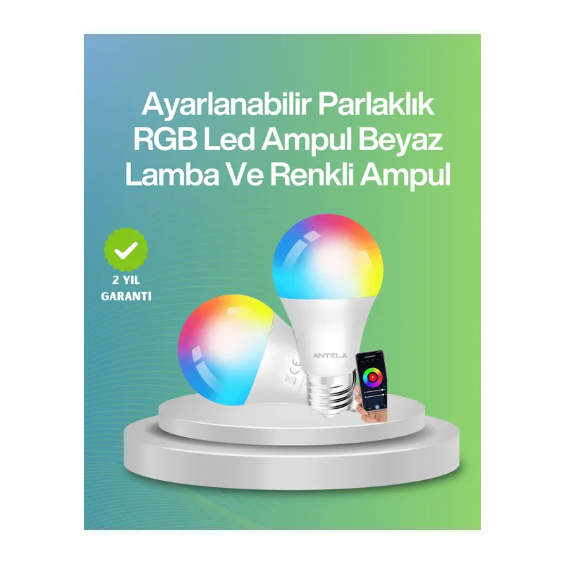 9 Watt Beyaz Işık ve Renk Ayarlı Akıllı LED Ampul