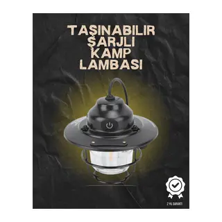 Kamp ve Bahçe İçin Retro LED Fener – Sıcak Işık, Uzun Ömürlü Batarya
