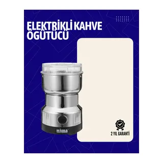 Elektrikli Sessiz Kahve Öğütücü | Çok Fonksiyonlu, 200W, AB Fişli, Kolay Temizlenir