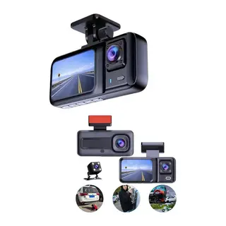Ekranlı Sürüş Kaydedici DVR Ön ve Arka Kameralı Full HD Çözünürlüklü