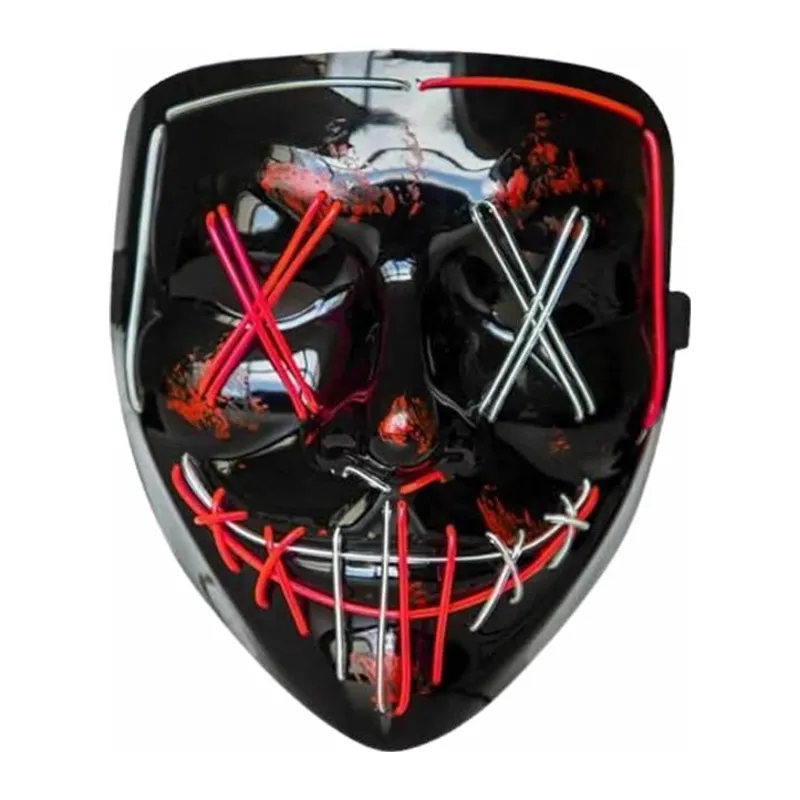 Işıklı Led Maske Parti Eğlence Maskesi Hallowen Neon Maske