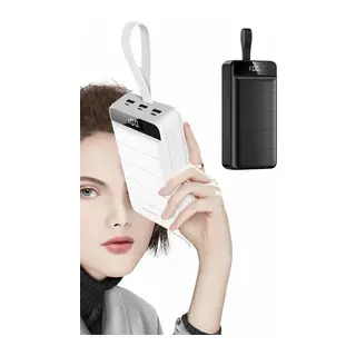 50.000 Mah Powerbank Turbo Hızlı Led Göstergeli Android İOS Uyumlu Taşınabilir Askılı