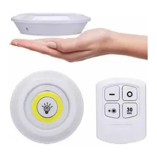 Yapışkanlı 3'lü Spot Led Işık Lamba Montajsız Pilli Uzaktan Kumandalı