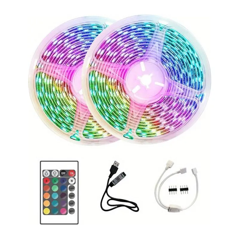 10M Şerit Led İç Mekan Renkli Rgb Şerit Led Kumandalı