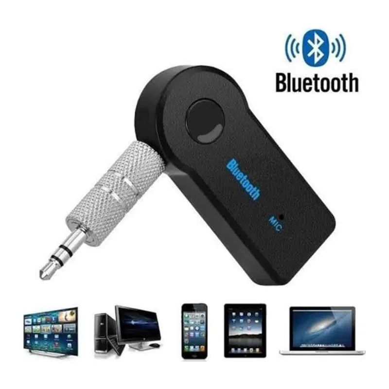 Yeni Nesil Bluetooth Aux Araç Kiti Siyah TV Tablet Telefon Araç Araba