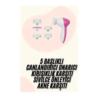 5 Başlıklı Titreşimli Cilt Temizleme Seti Canlandırıcı ve Onarıcı
