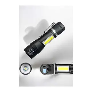 El Feneri Led USB Şarjlı Zoom Mini Led Işık Acil Durum Feneri