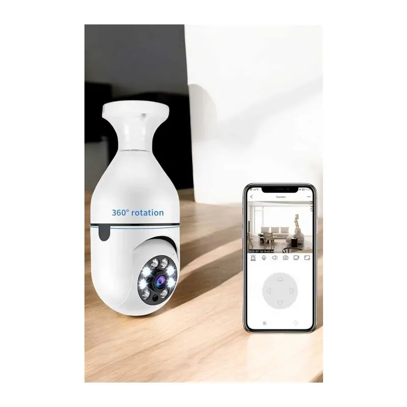 Güvenlik Kamerası Wifi Kamera Duylu Ev Kamerası Wifi Bağlantılı Dönebilen