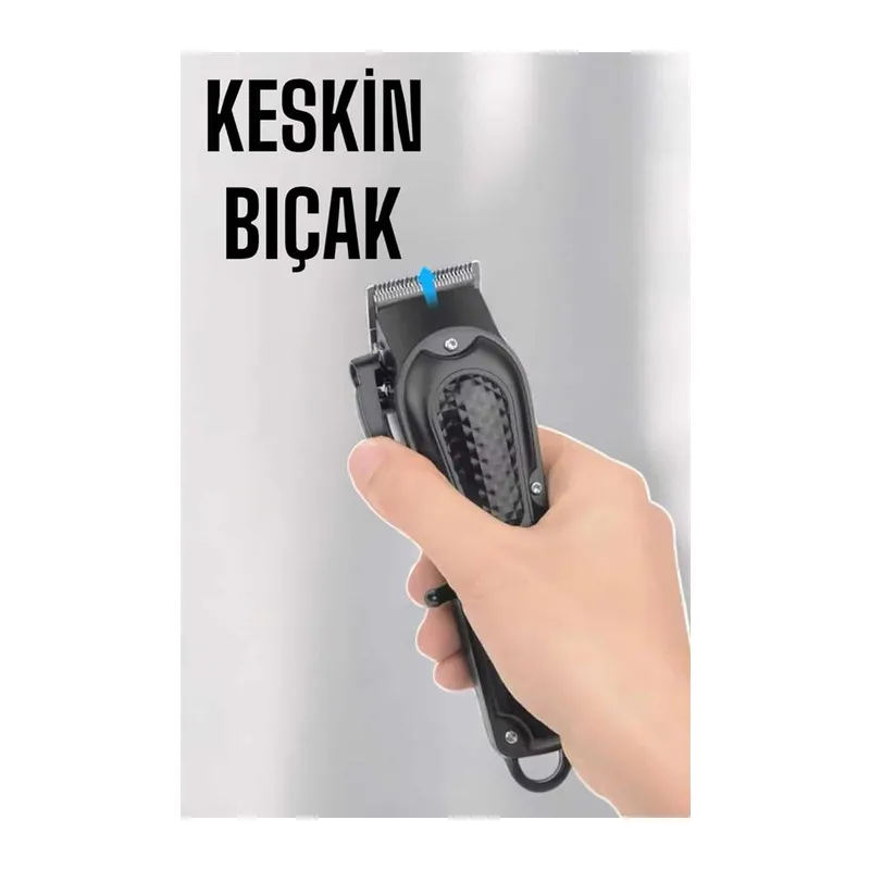 Suya Dayanıklı Tıraş Makinesi Keskin Bıçaklı Dijital Göstergeli Şarjlı