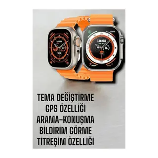 Suya ve Toza Dayanıklı 45 MM Akıllı Saat Bildirim ve Cevapsız Çağrı Görüntüleme