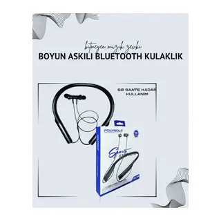 Polygold PG-100 Boyun Askılı Kablosuz Kulaklık – 200 Saat Bekleme Süresi, Stereo Ses, Mikrofonlu