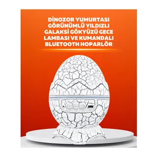 Dinozor Yumurtası Tasarımlı Projektörlü Gece Lambası