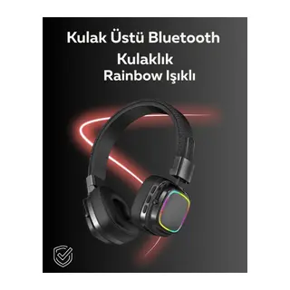 RGB Işıklı Katlanabilir Bluetooth 5.3 Kulak Üstü Kulaklık