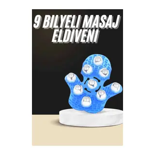 Selülit Giderici Masaj Eldiveni 9 Bilyeli Palm Masaj Eldiven Tam Vücut