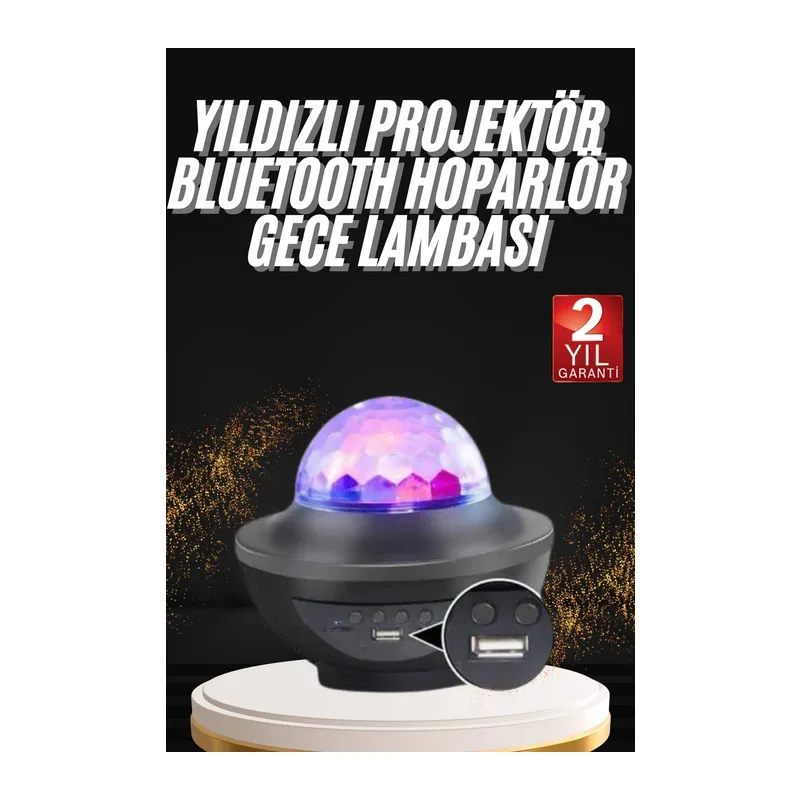 Dönen Işıklı Disko Topu Projektör Müzik Çalarlı Disco Speaker