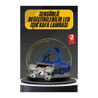 Kafa Lambası 800 Lümen 4 Mod Yüksek Işık Flaşörlü Şarjlı Led Lamba