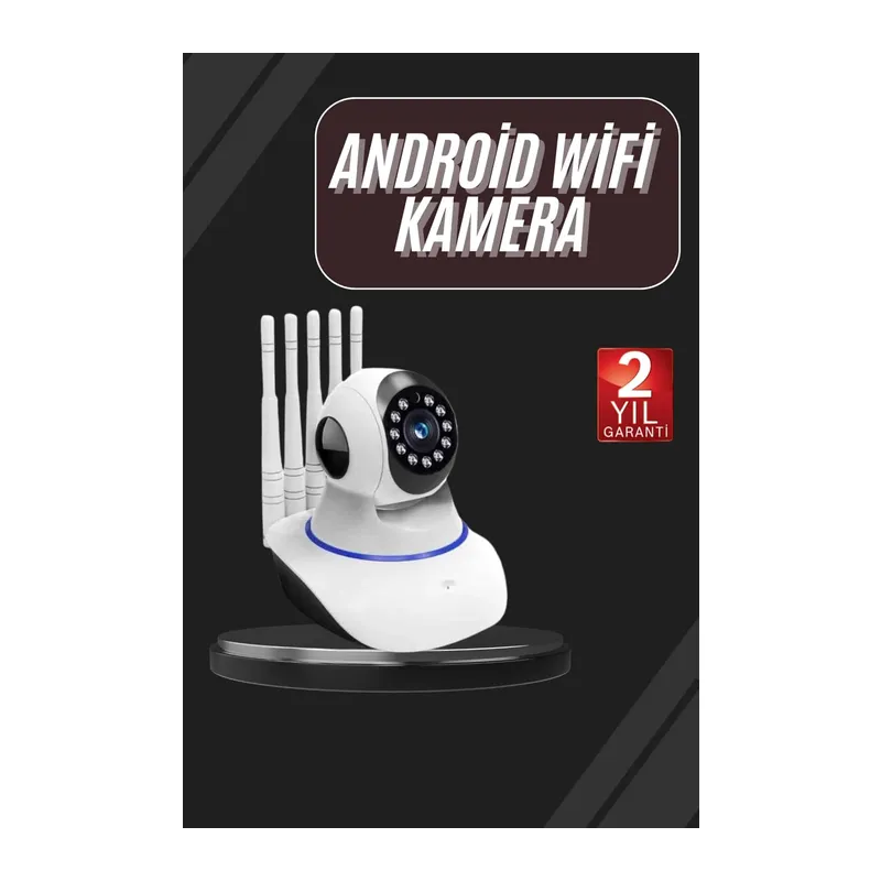 LED Aydınlatmalı 5 Antenli Motorlu 1080P Wifi Kamera Sensörlü