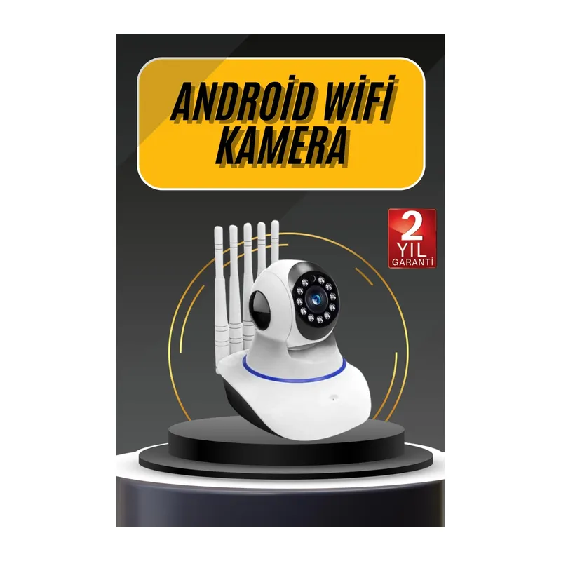 Akıllı Gece Görüşlü Sensörlü Wifi Kamera Telefondan Takip Edilebilir