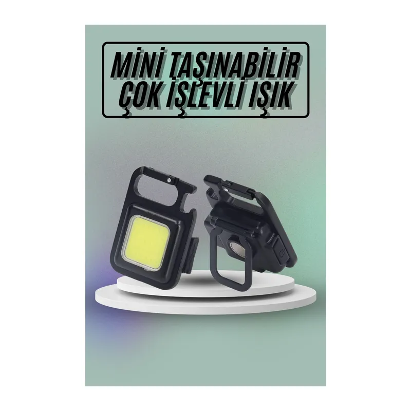 Mıknatıslı Parlak Led Işık 3 Fonksiyonlu Şarj edilebilir Ledli Mini Taşınabilir