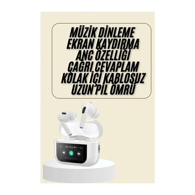 Dokunmatik Ekranlı Bluetooth Kulaklık TWS İOS Android Tüm Telefonlara Uyumlu Kulaklık