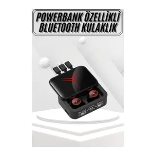 Kablosuz Bluetooth Kulaklık Powerbank Özellikli Göstergeli Hd Mikrofon