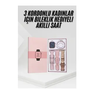 Yeni Nesil Kadın Akıllı Saat Rose Gold Android ve İos Uyumlu